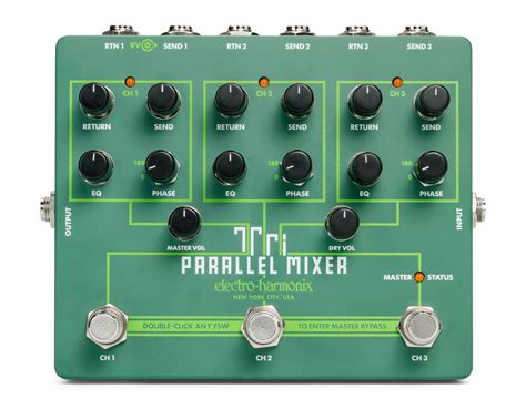 Tri Parallel Mixer Effect Loop Mixer/Switcher 